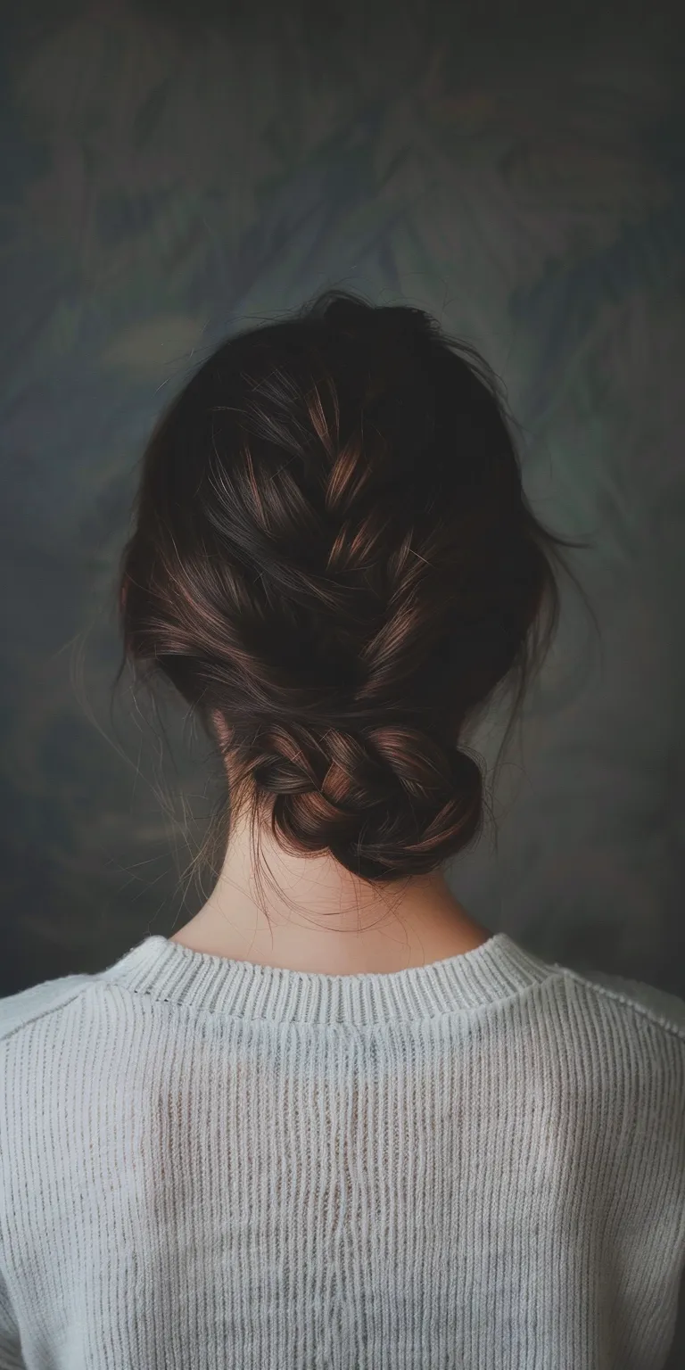 different hairstyles Updo, French braid, Chignon, Milkmaid Braid