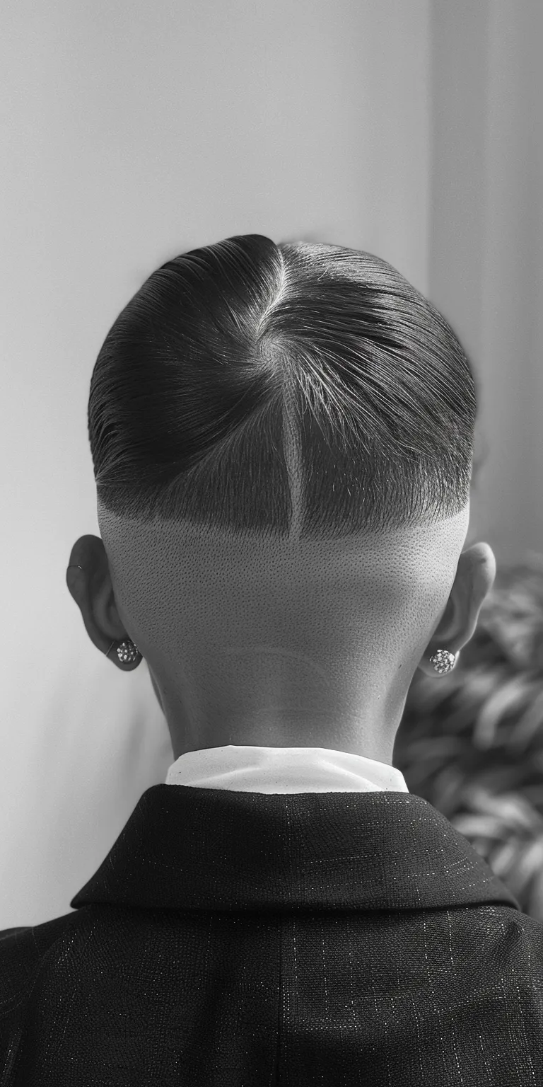 undercut slick back Pompadour, Tonsure, Asymmetric cut, Butterfly haircut, Short and sides