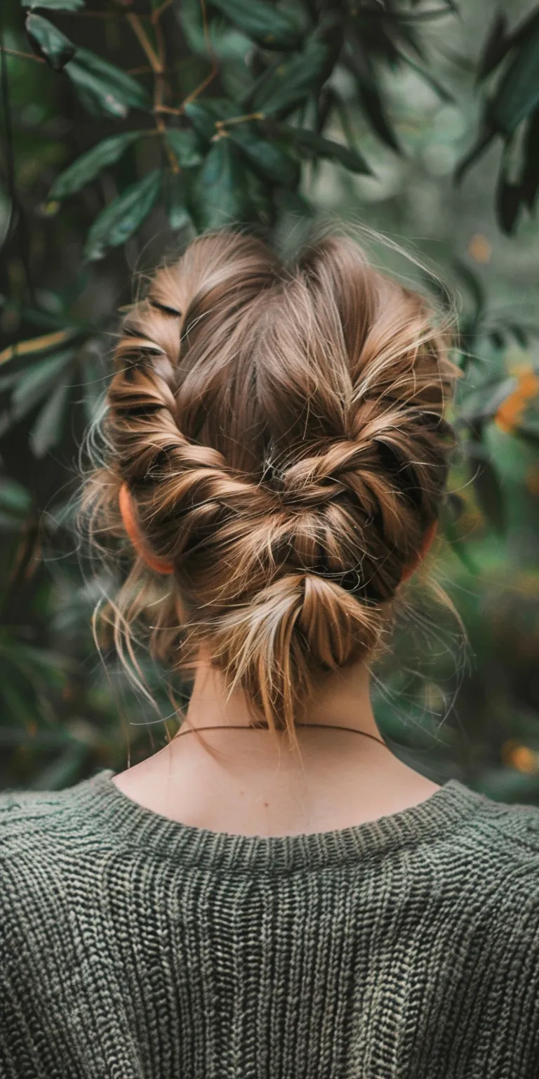 boho hairstyles Updo, French twist, Chignon, Milkmaid braid, braid