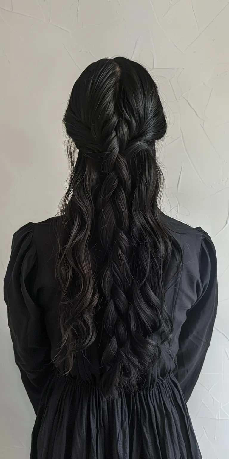 goth hairstyles Waterfall braids, French braid, Braid, Boho twist