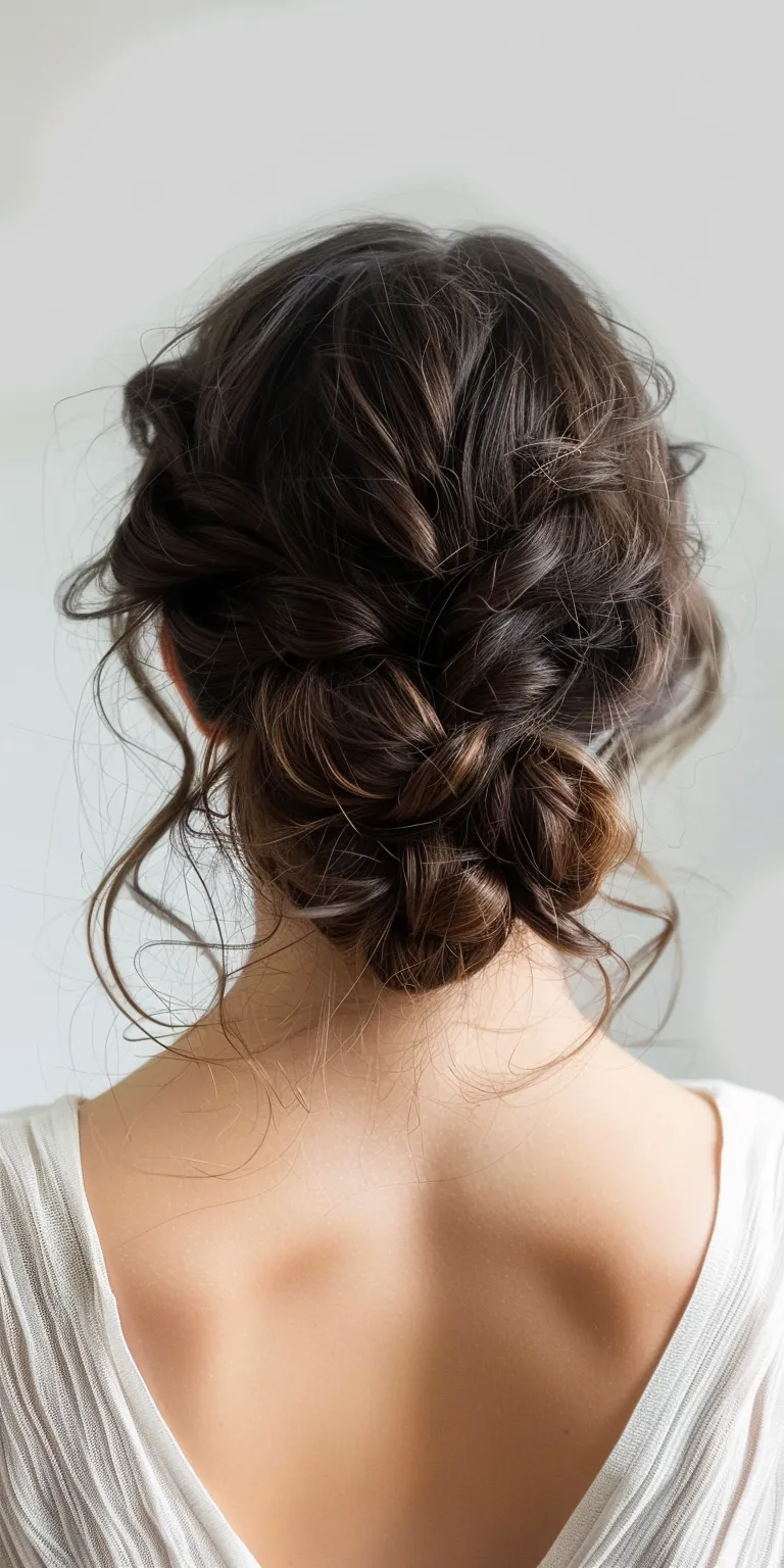 list of hair styles Milkmaid braid, Updo, Chignon, French Waterfall braids