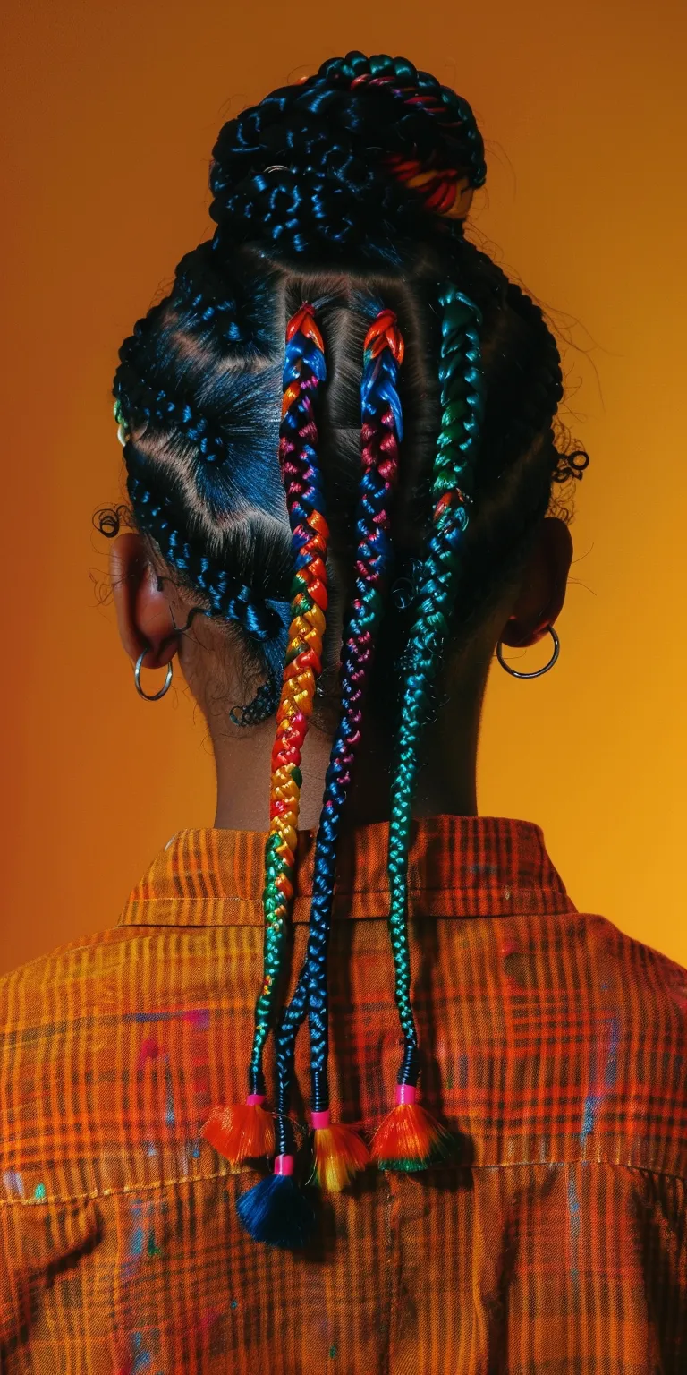 knotless braids with color Hair twists, Cornrows, Crochet braids, Boho Dreadlocks