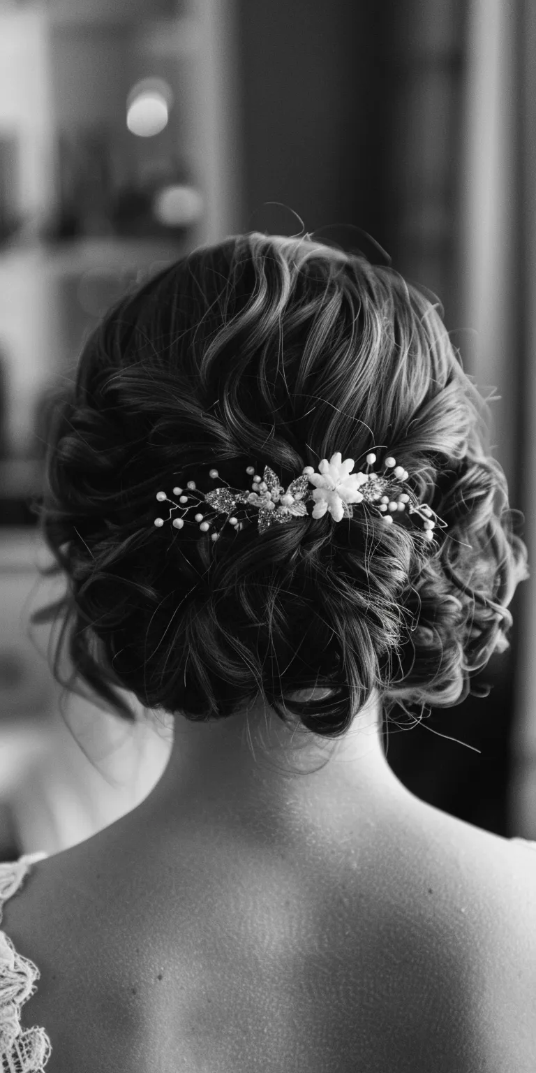 wedding hairstyles for short hair Chignon, Updo, Milkmaid braid, Boho braids, Waterfall braids