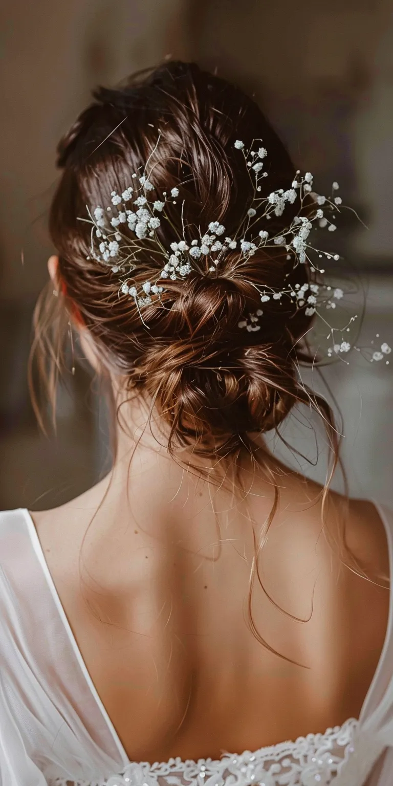 simple wedding hairstyles Updo, Milkmaid braid, Chignon, Boho braids, Ballerina bun