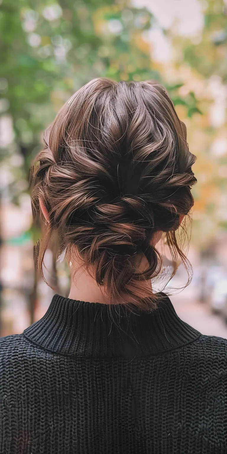 cute simple hairstyles Updo, French twist, Chignon, Waterfall braids, braid