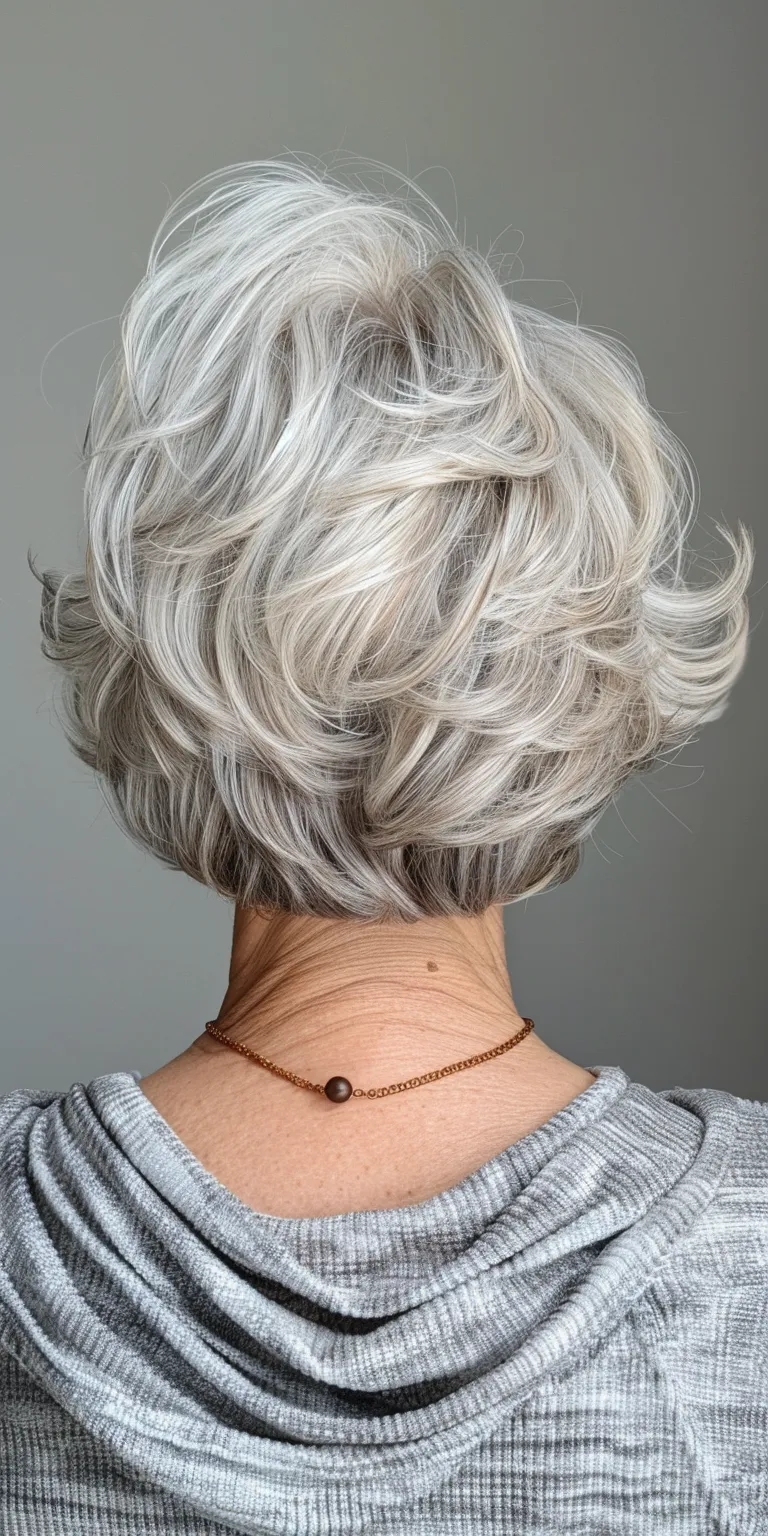 hair styles for over 60s Asymmetric cut, Layered hair, Short brush Digital perm, Pixie cut