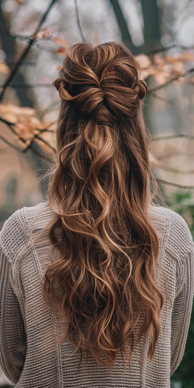 hairstyles for long hair Updo, Layered hair, Boho braids, Milkmaid braid, Waterfall braids