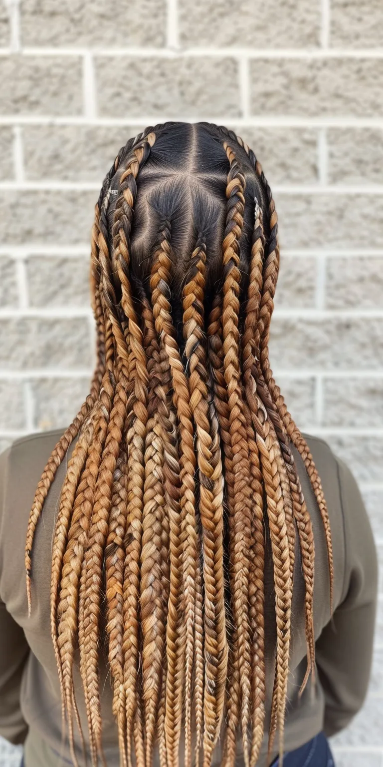 brown box braids Hair twists, Waterfall braids, Crochet Boho Cornrows