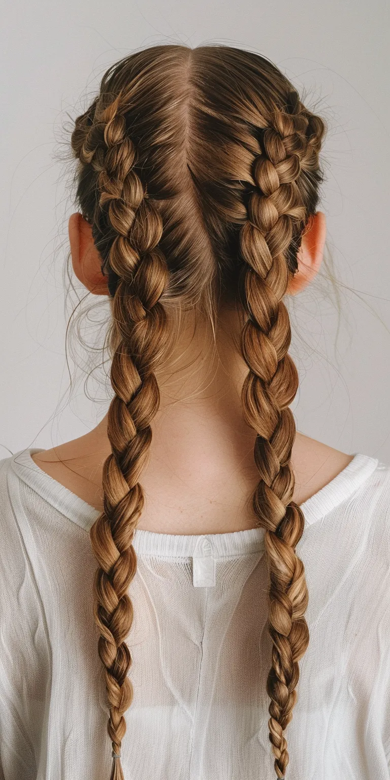 double dutch braids Waterfall braids, Boho French braid, Braid, Milkmaid braid