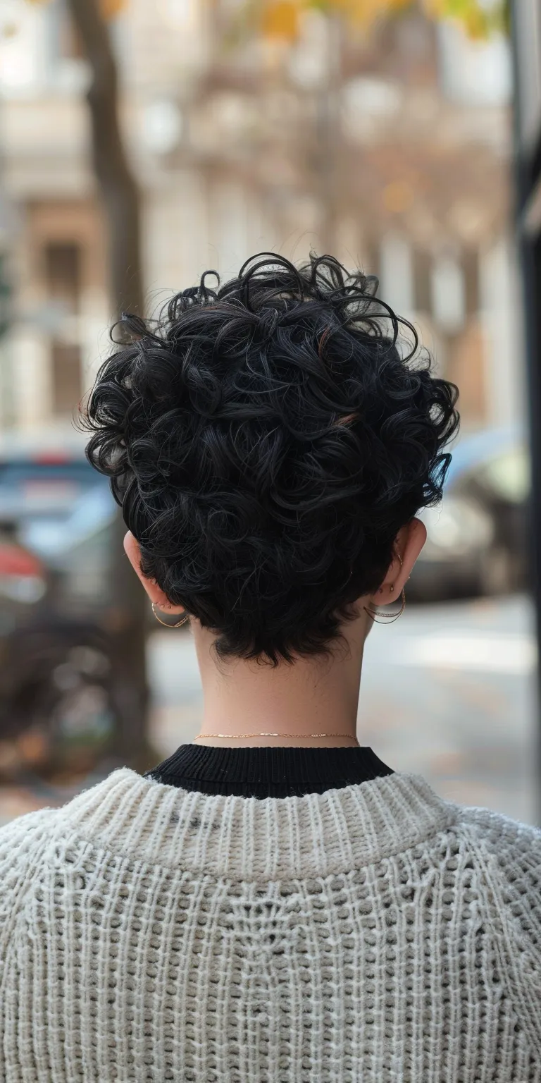 short curly hairstyles for women Updo, Asymmetric cut, Digital perm, French twist, Pompadour