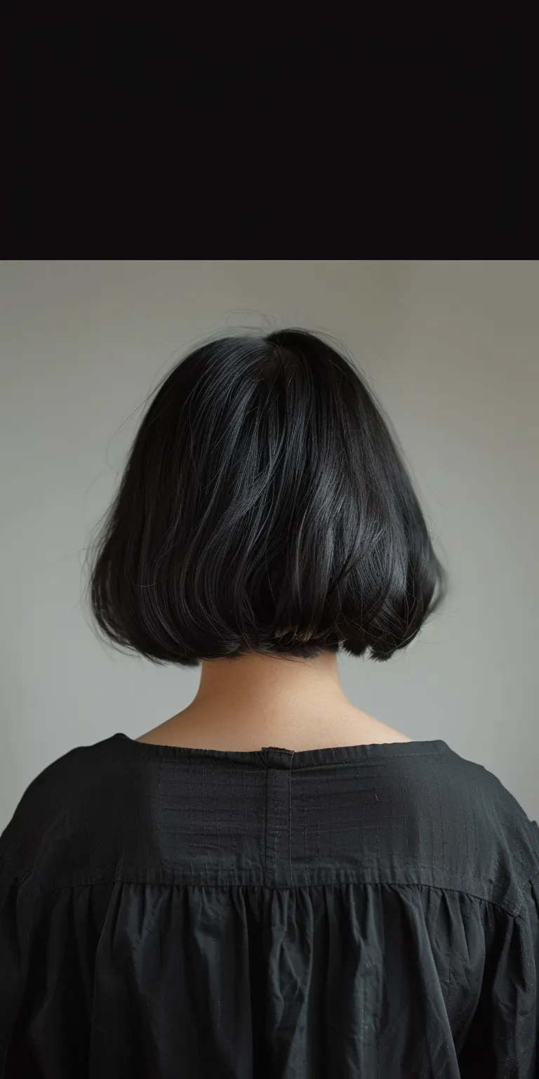 bob hairstyles Asymmetric cut, Bob Japanese women's hairstyles, Short brush Digital perm