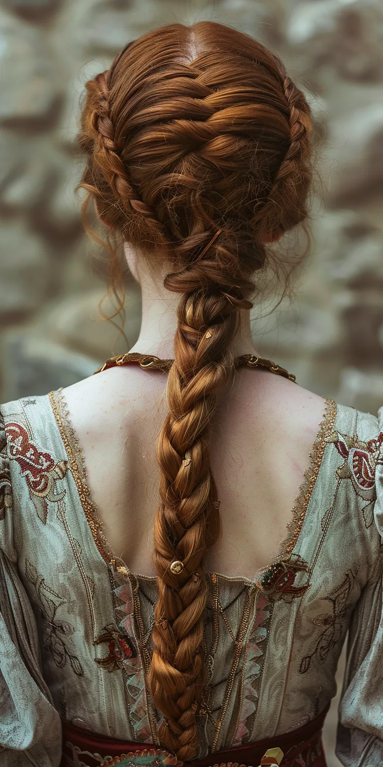 medieval hairstyles Braid, French braid, Milkmaid Historical Christian hairstyles, Boho braids