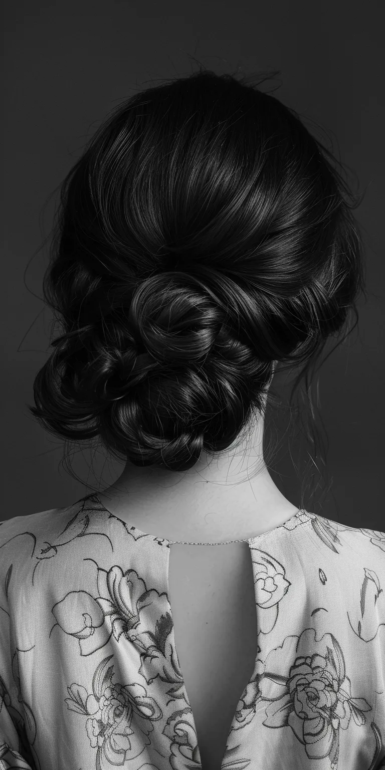 asian hair styles Chignon, Milkmaid braid, Updo, Finger wave, French twist