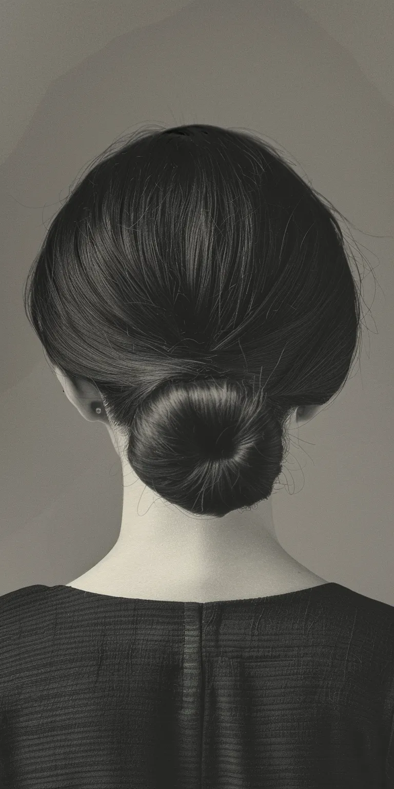 oval shape hairstyle Chignon, Updo, French twist, Ballerina bun, Japanese women's hairstyles