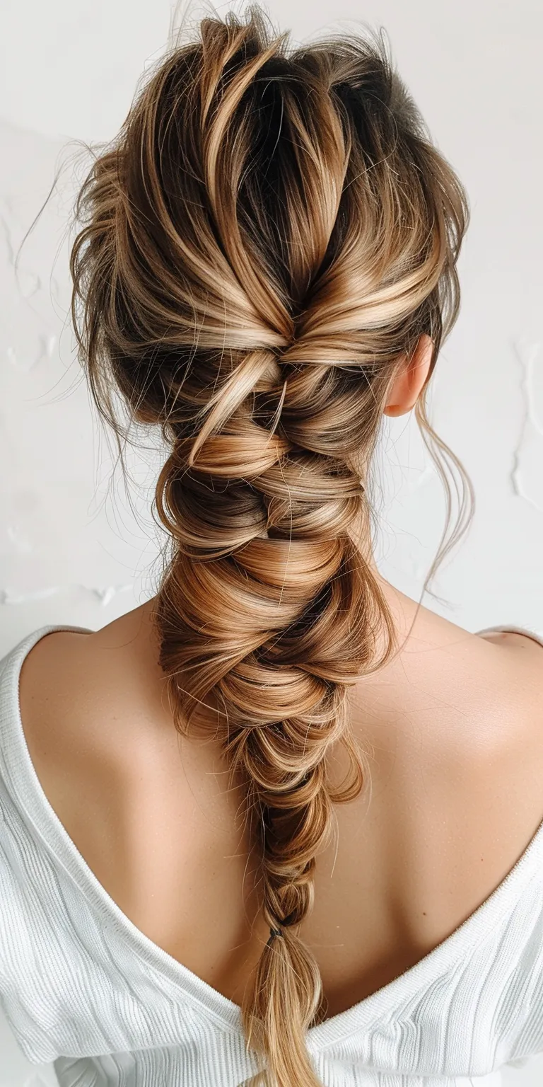 different types of hairstyles Waterfall braids, Chignon, Updo, French braid, twist