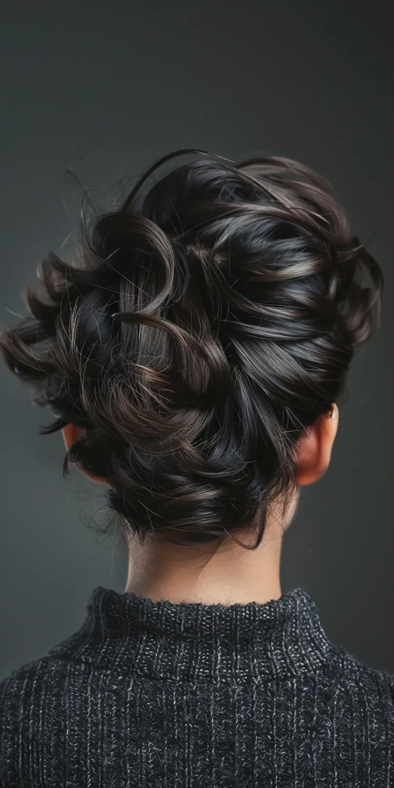 pomade hairstyle Updo, Chignon, French twist, Milkmaid braid, Waterfall braids