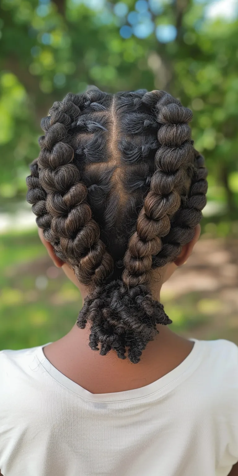 shoulder length knotless braids Waterfall braids, French braid, Hair twists, twist, Braid