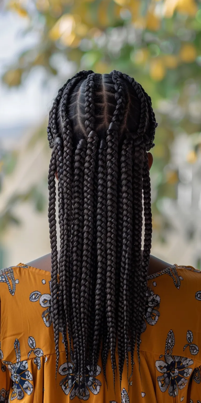 peek a boo knotless braids Crochet braids, Hair twists, Boho Waterfall Cornrows