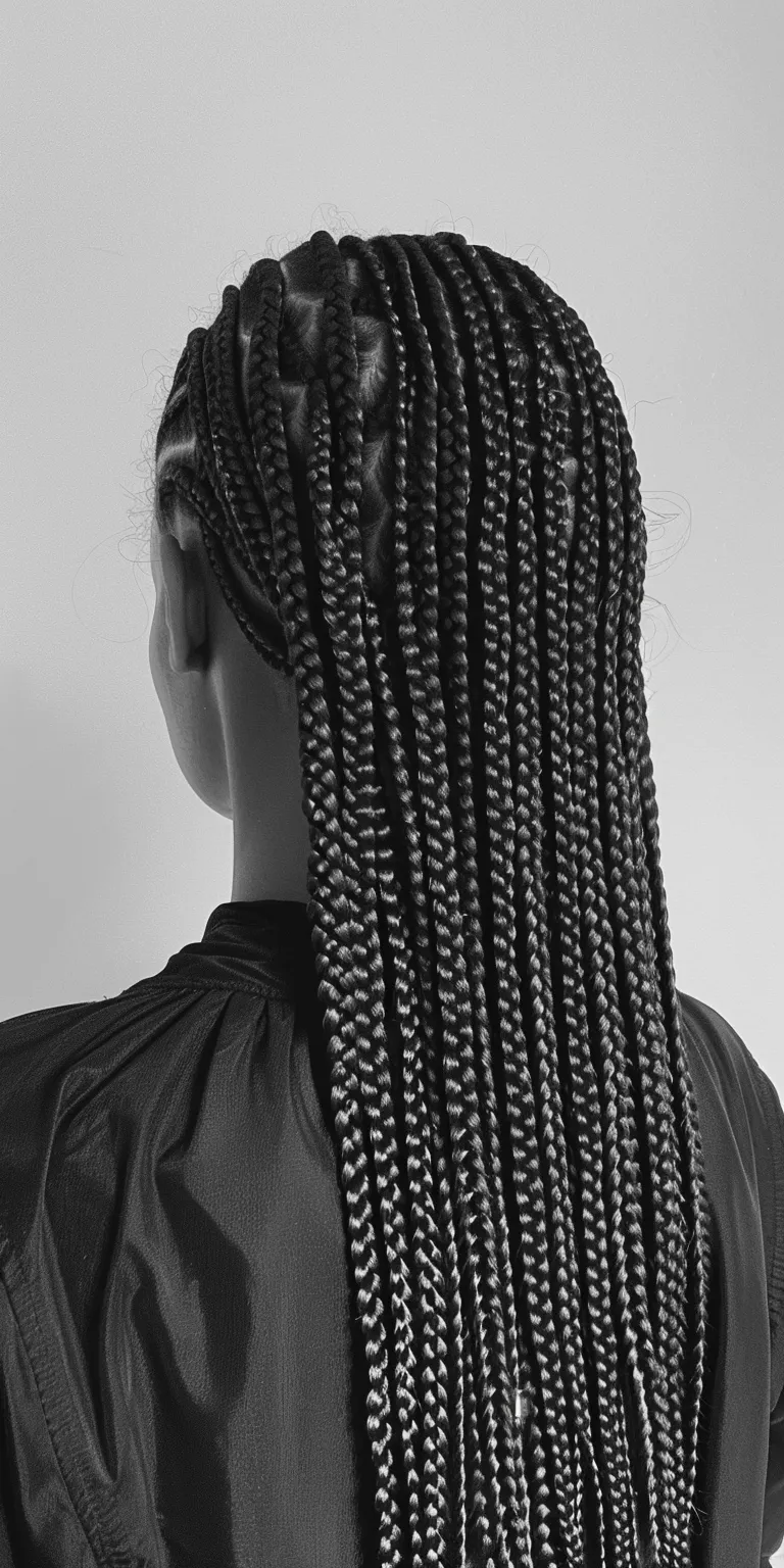 small box braids long Hair twists, Crochet braids, Waterfall Cornrows, French twist