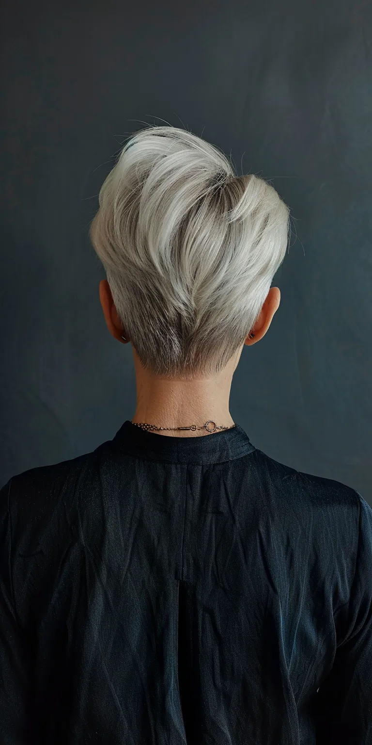 short hairstyles Asymmetric cut, Tonsure, Short brush Pixie Pompadour