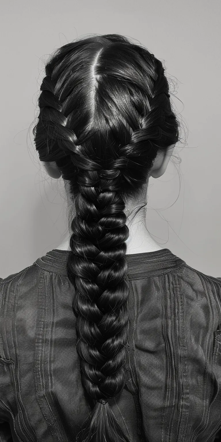 braided up ponytail French braid, Waterfall braids, Braid, twist, Milkmaid braid