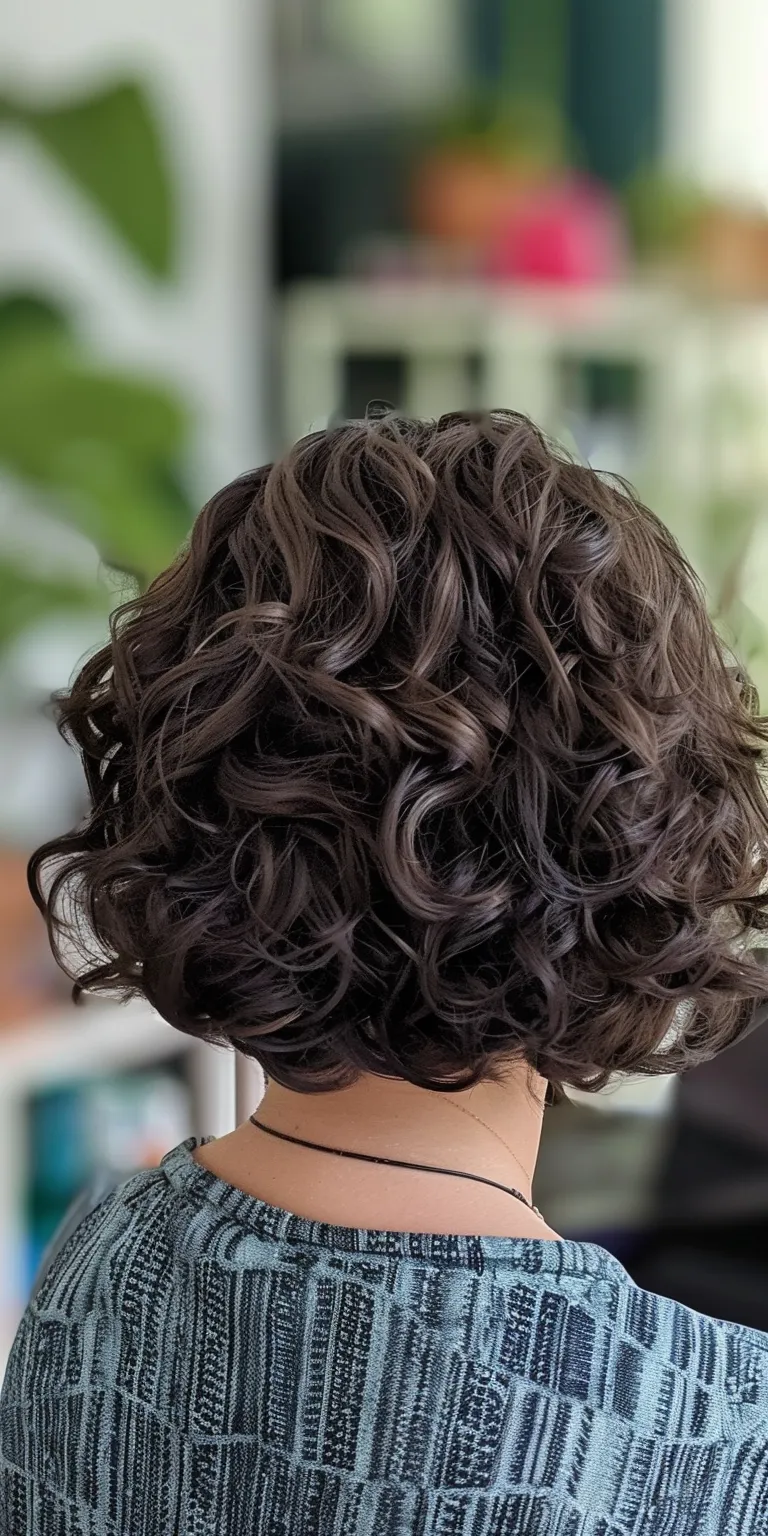 curly bob hairstyles Digital perm, Asymmetric cut, Updo, Layered hair, Historical Christian