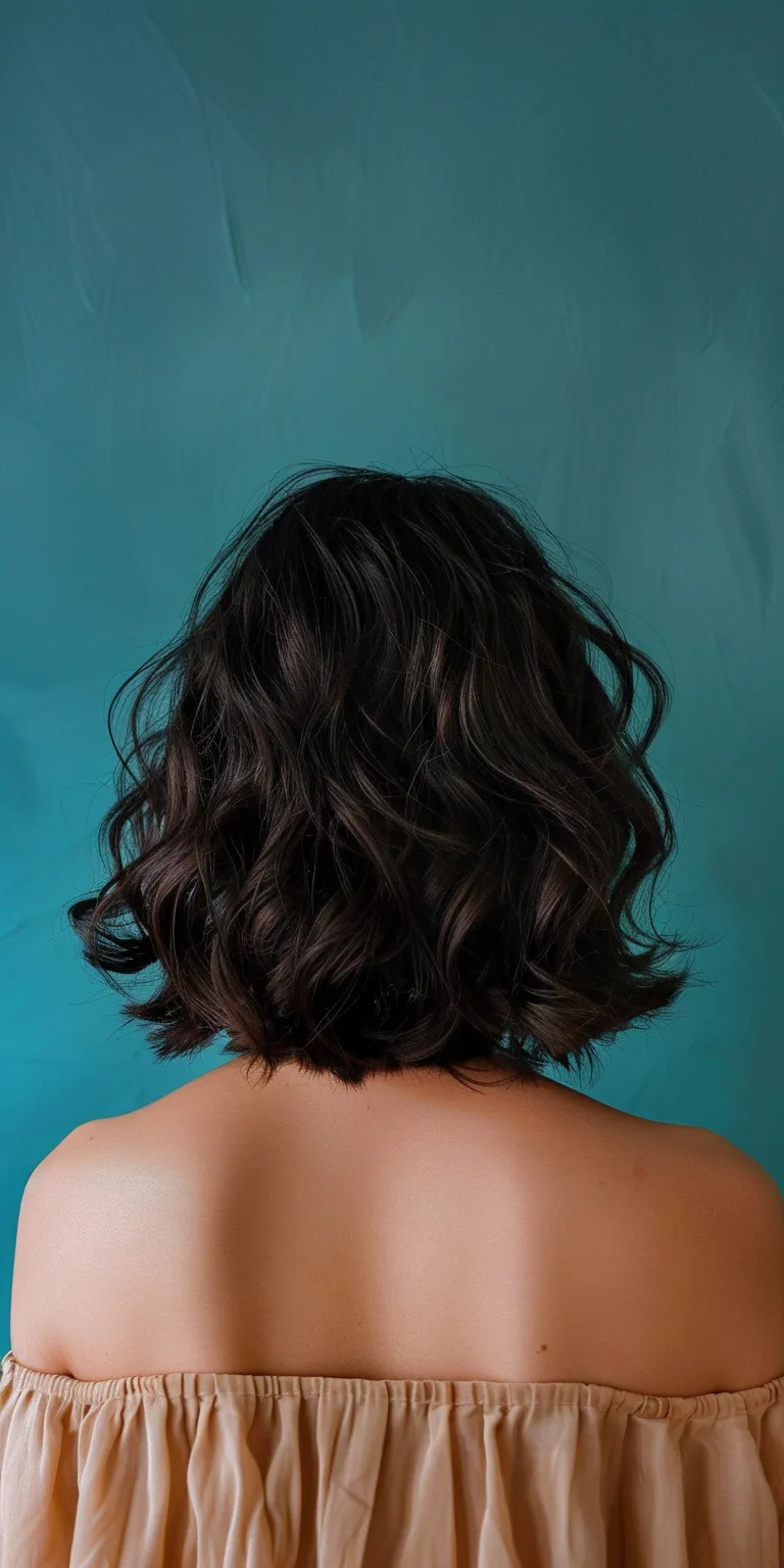 tiktok hairstyles Digital perm, Asymmetric cut, Bob Layered hair, Short brush cut