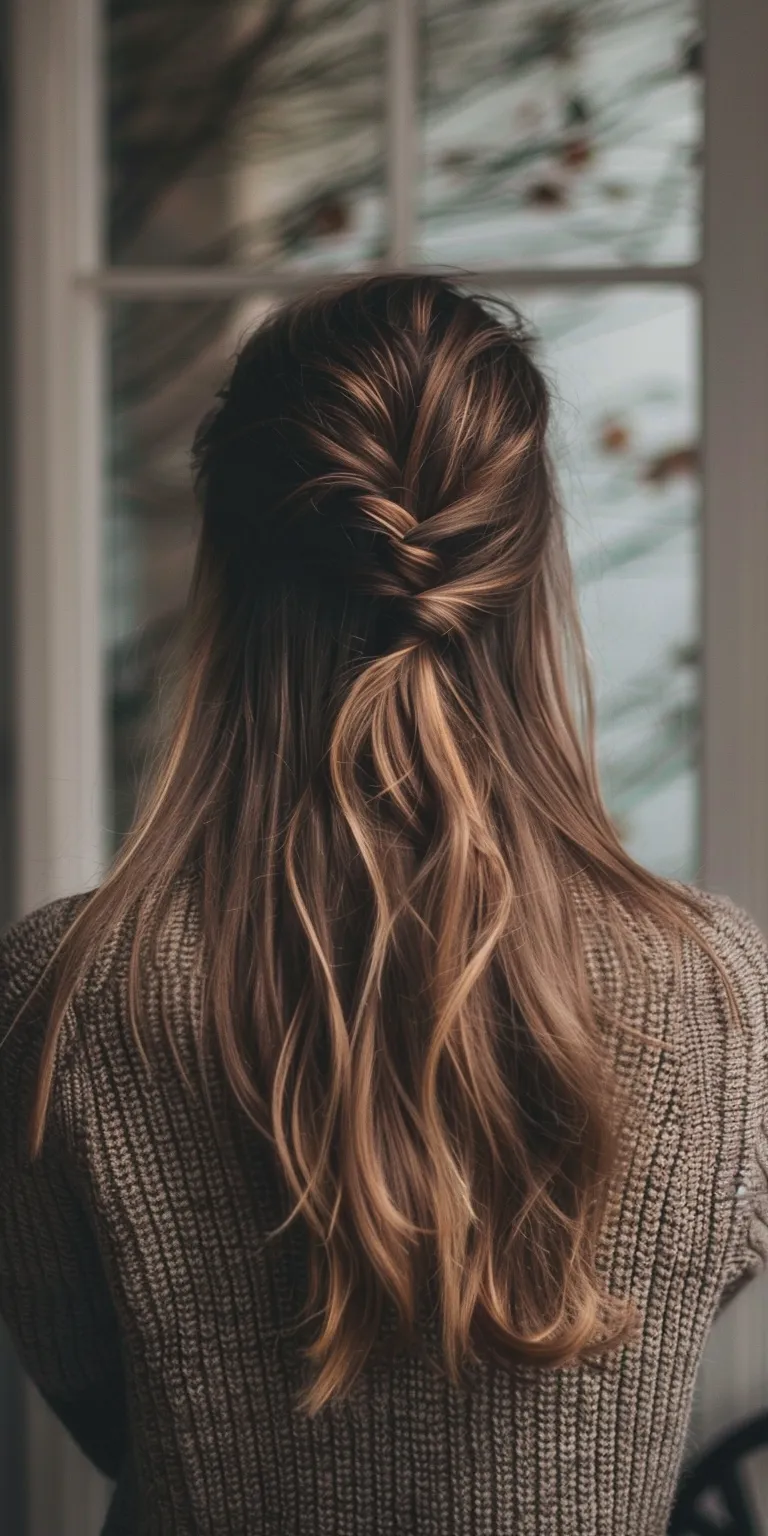 hairstyles for long hair Braid, French braid, Waterfall braids, Layered hair, Boho braids