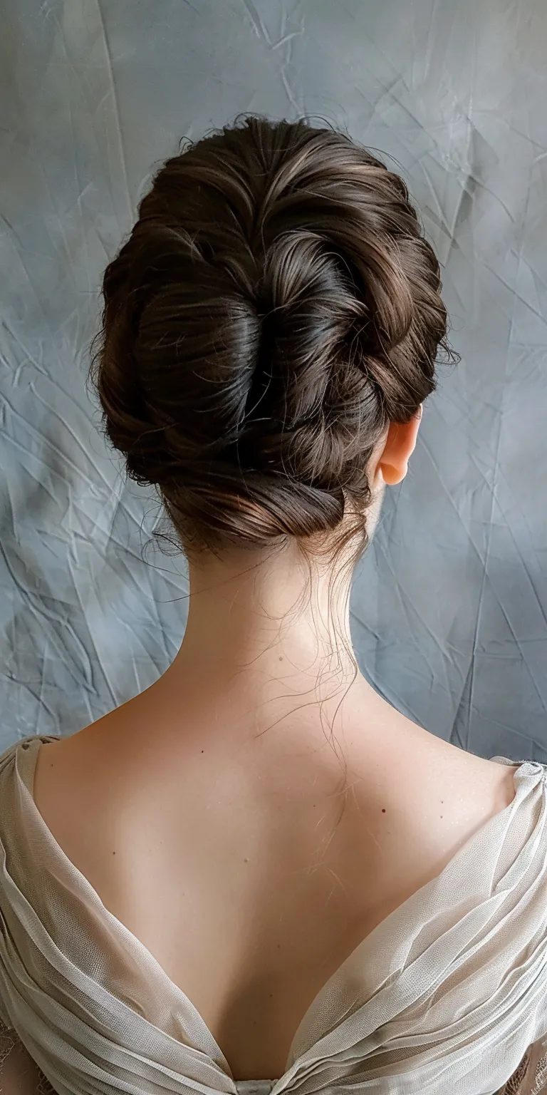 regency hairstyles Updo, Ballerina bun, Milkmaid braid, Chignon, French braid