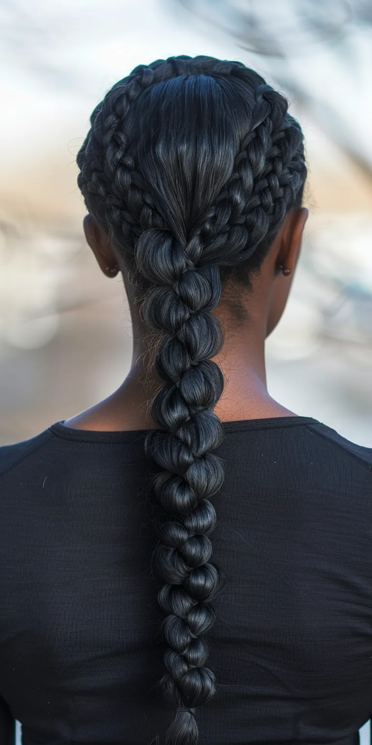 braid ponytail hairstyles Hair twists, French twist, Waterfall braids, Cornrows