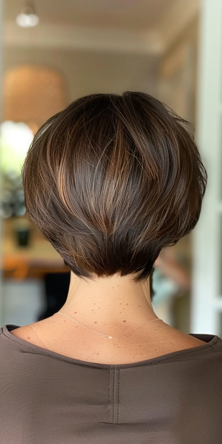 jlo hairstyles Asymmetric cut, Short brush Professional French twist, Pixie cut