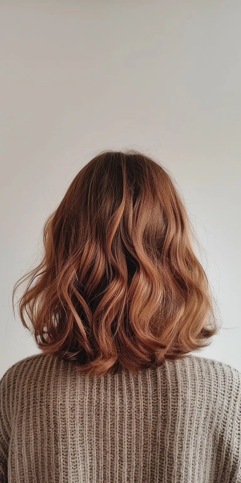 wavy lob Digital perm, Asymmetric cut, Layered hair, Professional Kiss curl