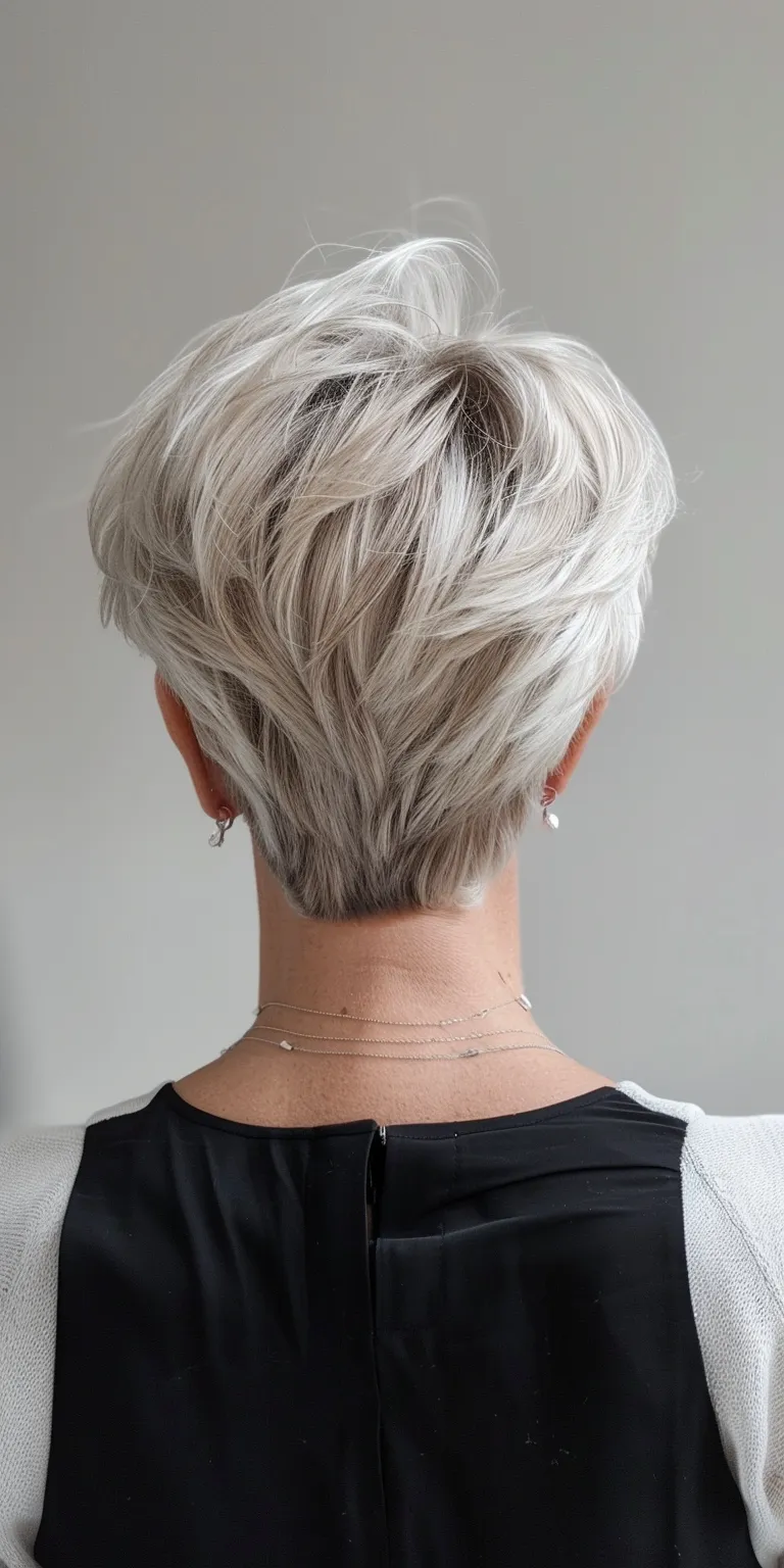 undercut hair styles Asymmetric cut, Pixie Short brush Layered hair, Professional cut