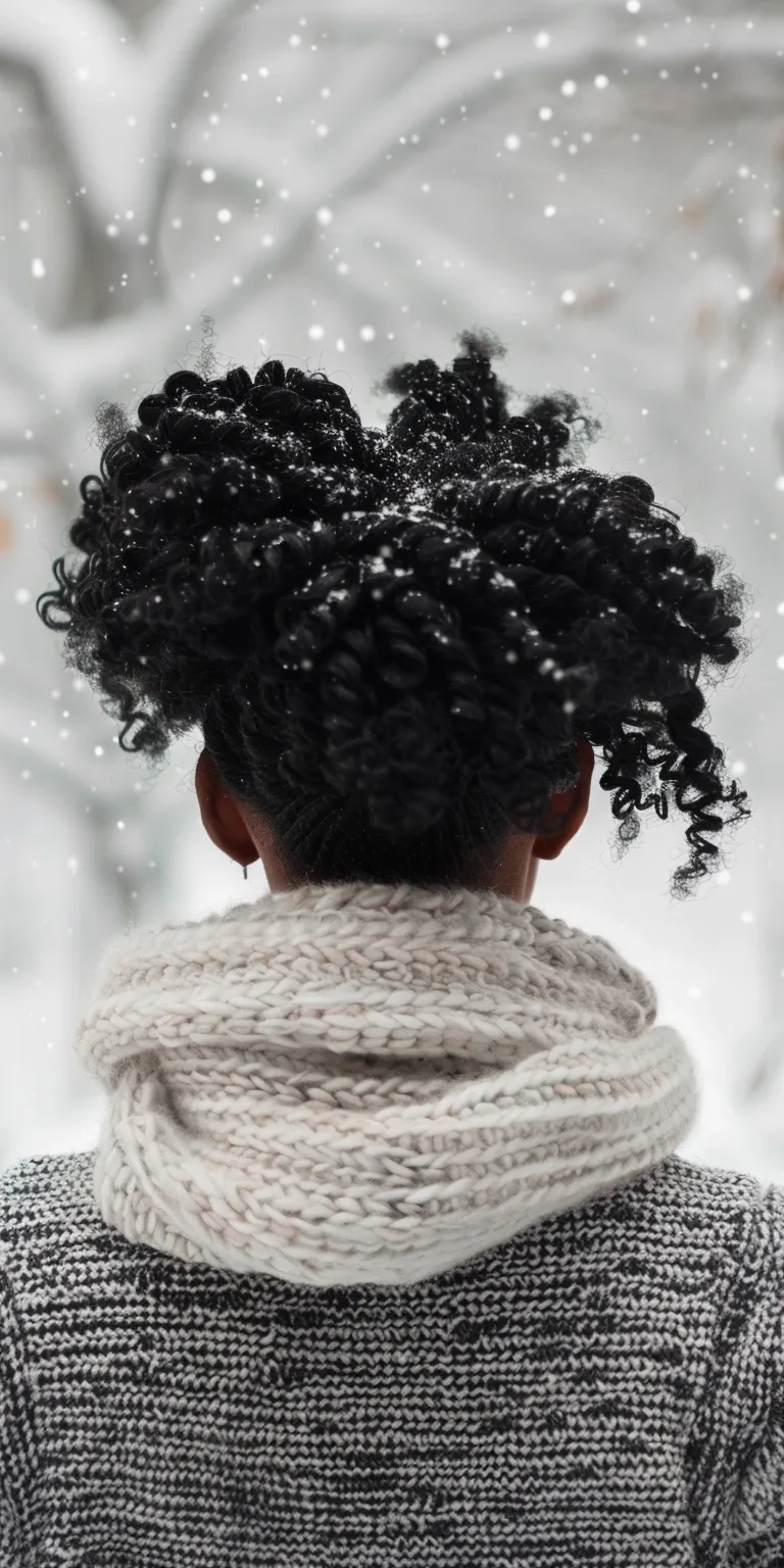 winter hairstyles Afro puffs, Crochet braids, Kinky hair, Digital perm, Layered hair