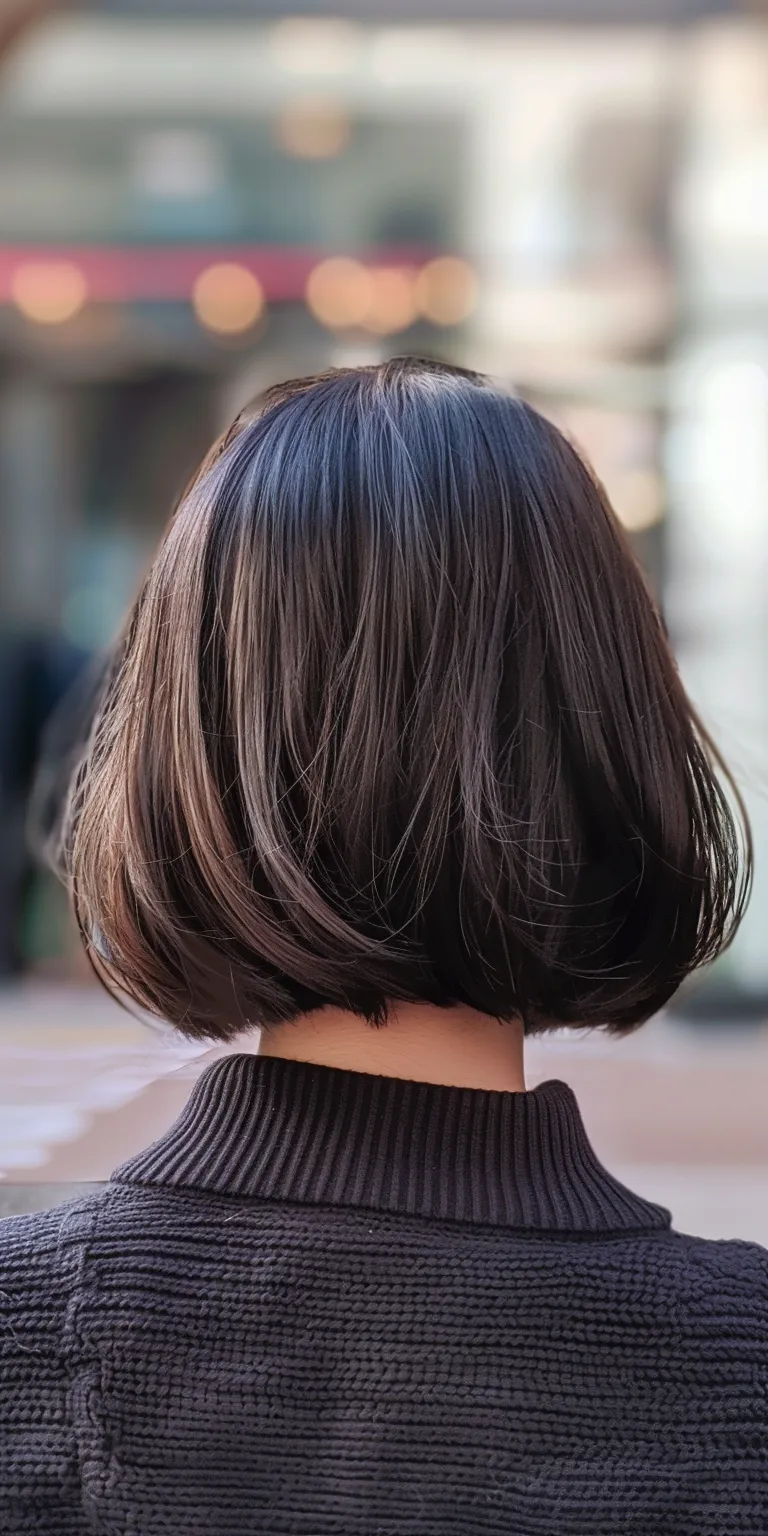 low maintenance haircuts Asymmetric cut, Bob Japanese women's hairstyles, Layered hair, Short brush cut