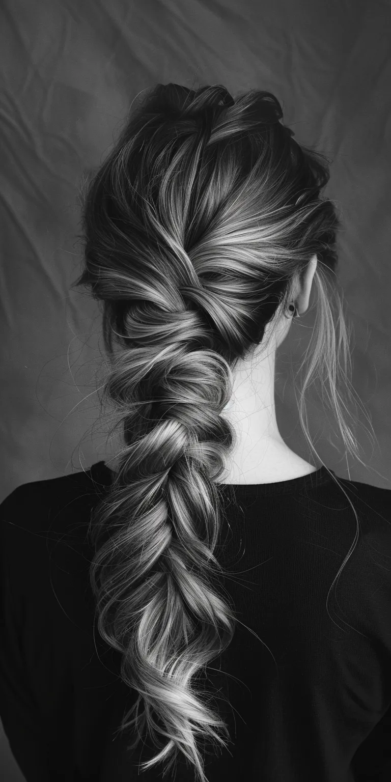 hair styles list Waterfall braids, French braid, Chignon, Braid, twist