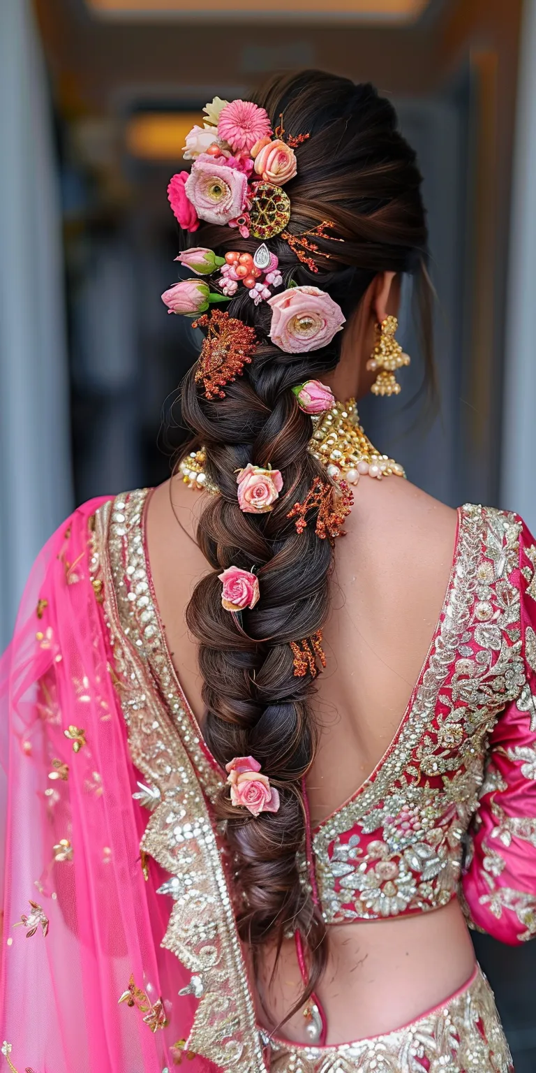 bridal hairstyles for long hair Boho braids, Milkmaid braid, Updo, Layered hair, Braid