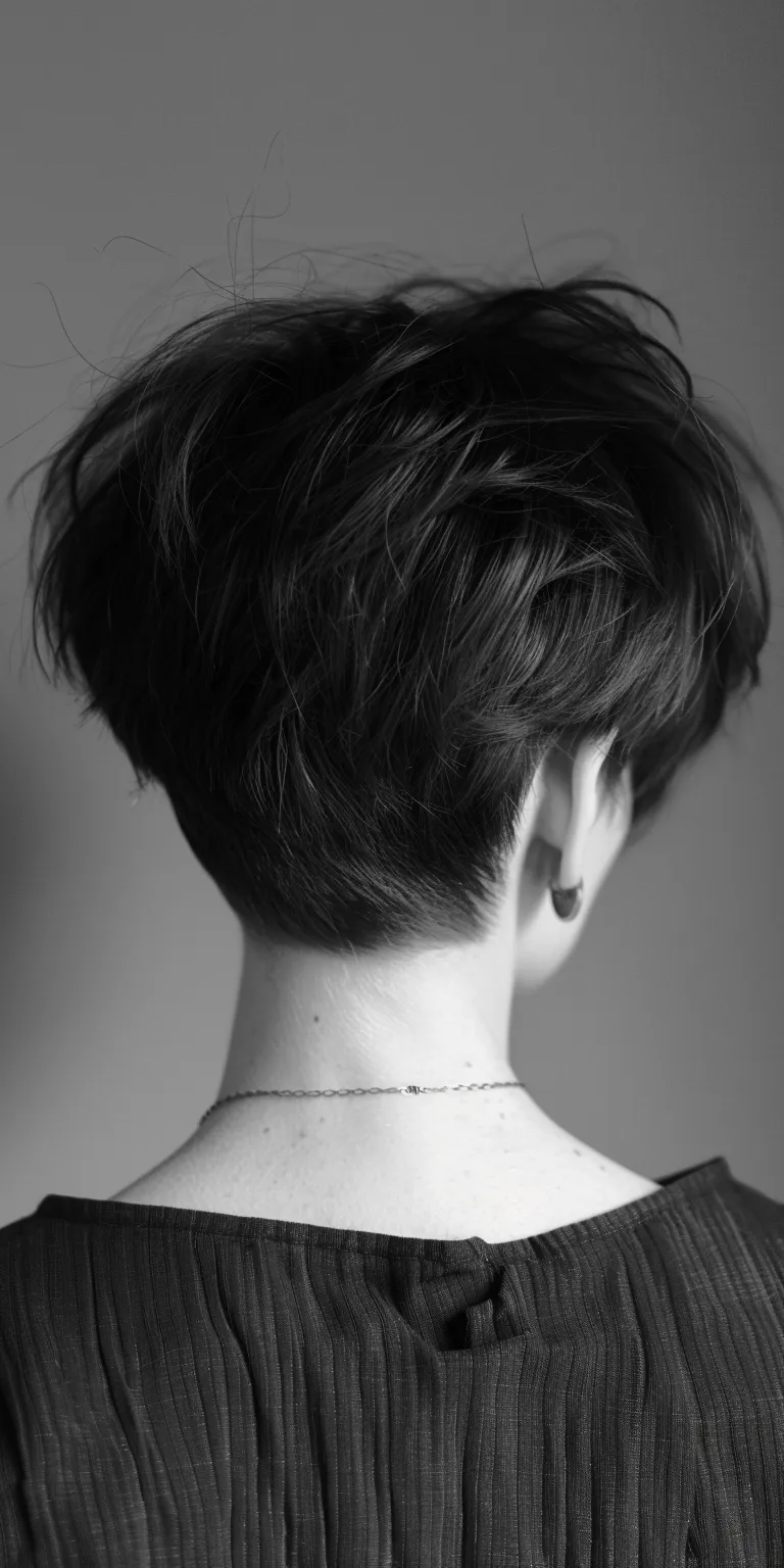 short hairstyles for fat faces and double chins Asymmetric cut, Pixie Short brush Butterfly haircut, Chignon