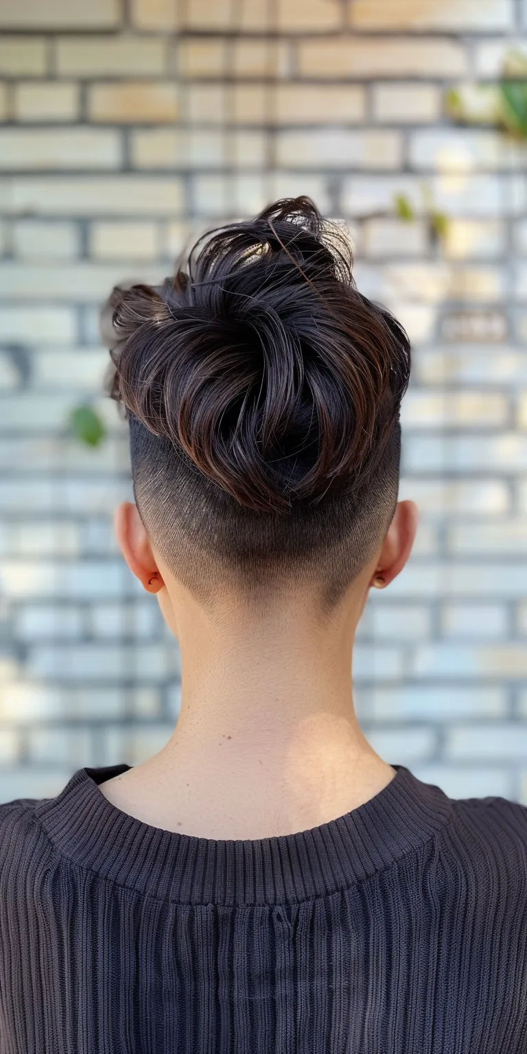 hairstyle for square face French twist, Asymmetric cut, Updo, Pompadour, Chignon