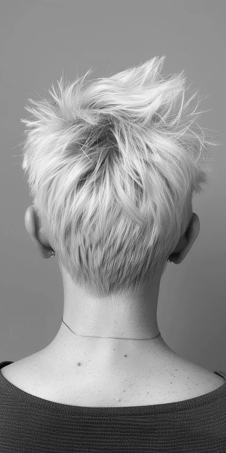 short grey hairstyles Asymmetric cut, Mohawk, Short brush Tonsure, Pixie cut