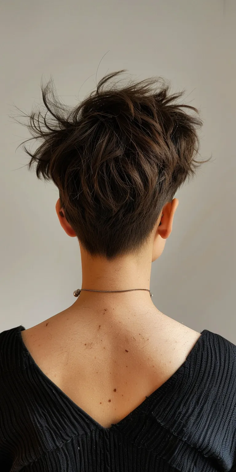 choppy haircuts Asymmetric cut, Short brush Butterfly haircut, Tonsure, Layered hair