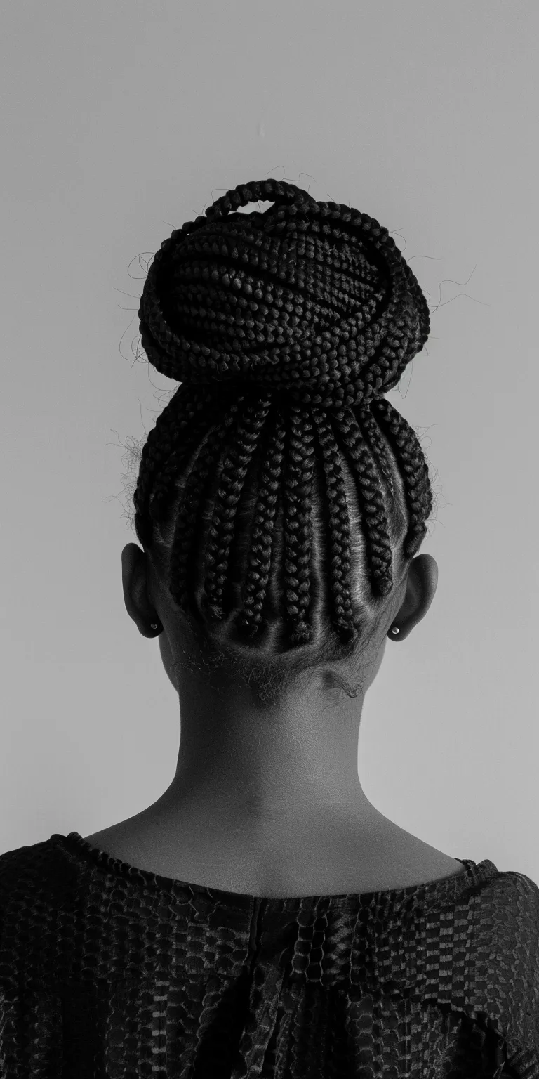 box braid Hair twists, French twist, Chignon, Crochet braids, Afro puffs