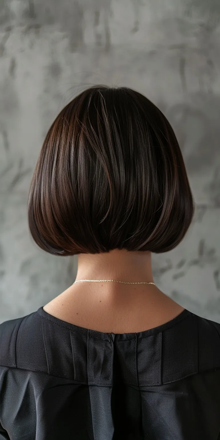 hairstyles for short hair Asymmetric cut, Bob Japanese women's hairstyles, Short brush Stacked bob