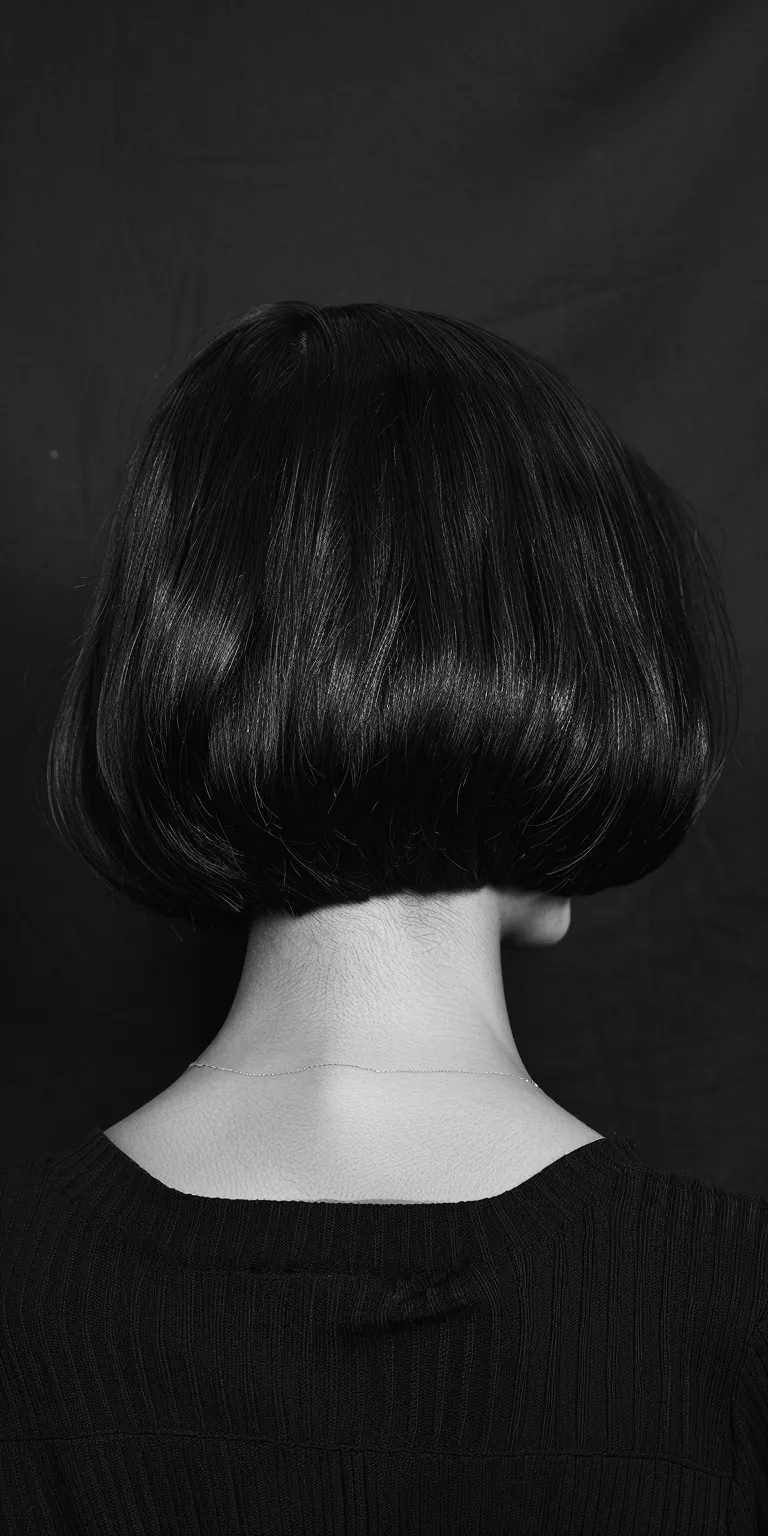 bobcut hair style Asymmetric cut, Bob Chignon, Japanese women's hairstyles, Tonsure