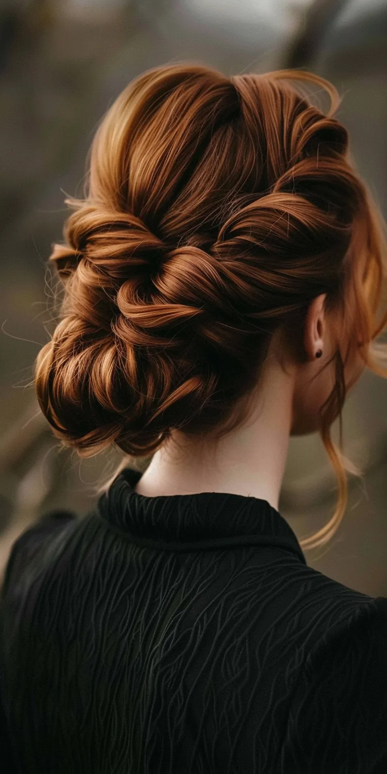 low bun hairstyles Updo, Chignon, French twist, Milkmaid braid, Ballerina