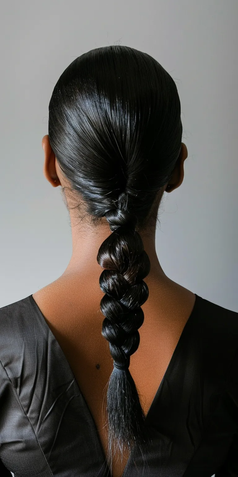 cute ponytail hairstyles French twist, braid, Hair twists, Chignon, Waterfall braids