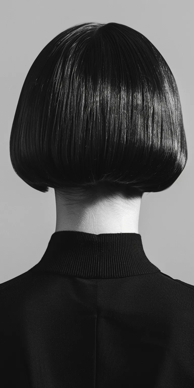 short bob with fringe Asymmetric cut, Tonsure, Chignon, Bouffant, Bob cut