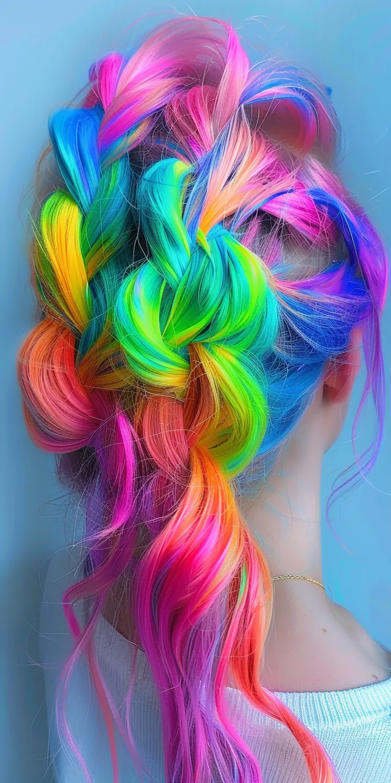 kawaii hairstyles Mermaid hair, Waterfall braids, French braid, Feathered Hair twists