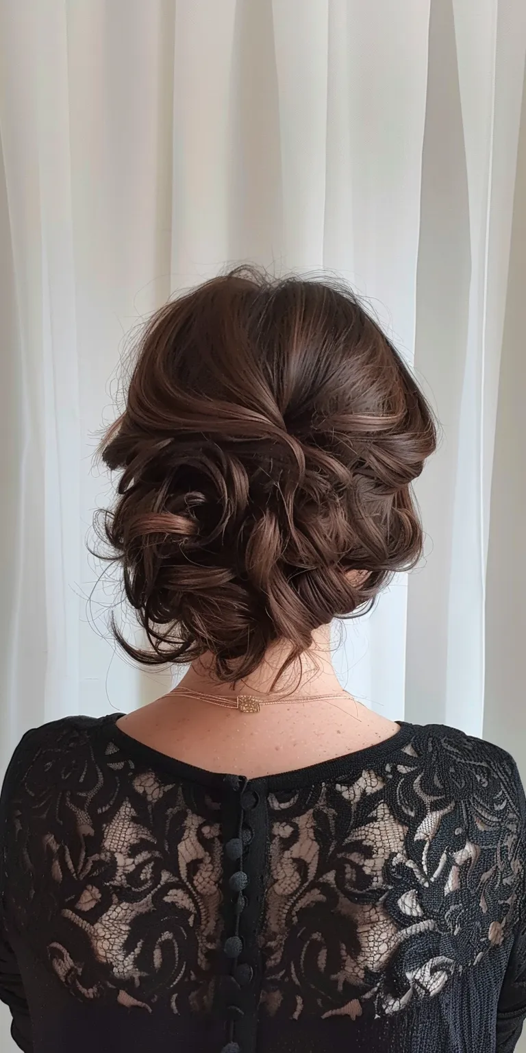 short hair wedding styles Updo, Chignon, Ballerina bun, Milkmaid braid, French twist