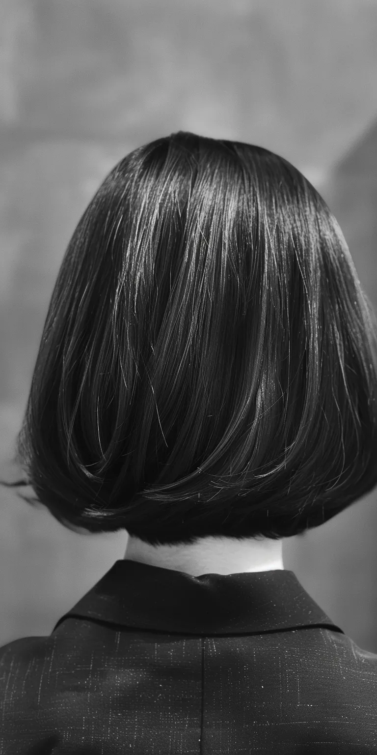 medium short haircuts Asymmetric cut, Bob Chignon, Japanese women's hairstyles, Finger wave